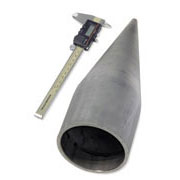 stainless pipe swaged down to a work hardened solid point