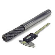 tube permanently assembled to a 1 inch steel cable